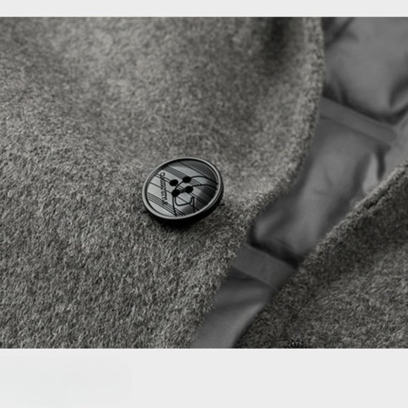 Light Luxury - Men's Mid-length Double-sided Wool Down Jacket - Picture 13 of 16